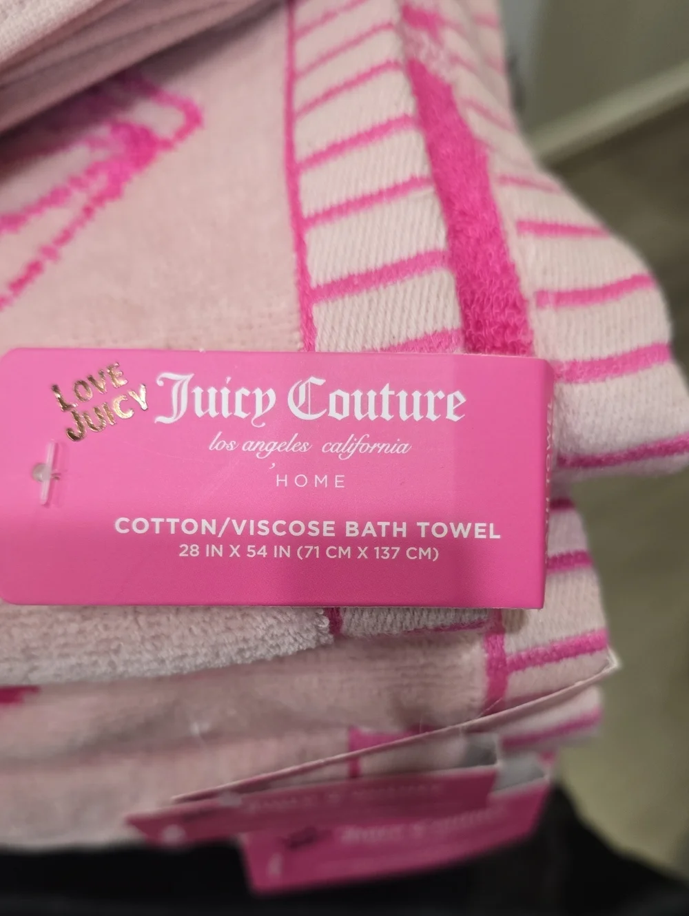 Juicy Couture Home JC Logo Cherries Plush Viscose Jacquard Bath Towel Set